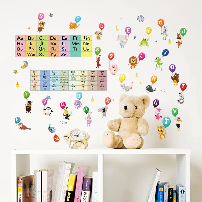 Animal English Alphabet Cartoon Wall Sticker Children's Room Background Decoration PVC Stickers For Kids Rooms Decor
Animal English Alphabet Cartoon Wall Sticker Children's Room Background Decoration PVC Stickers For Kids Rooms Decor