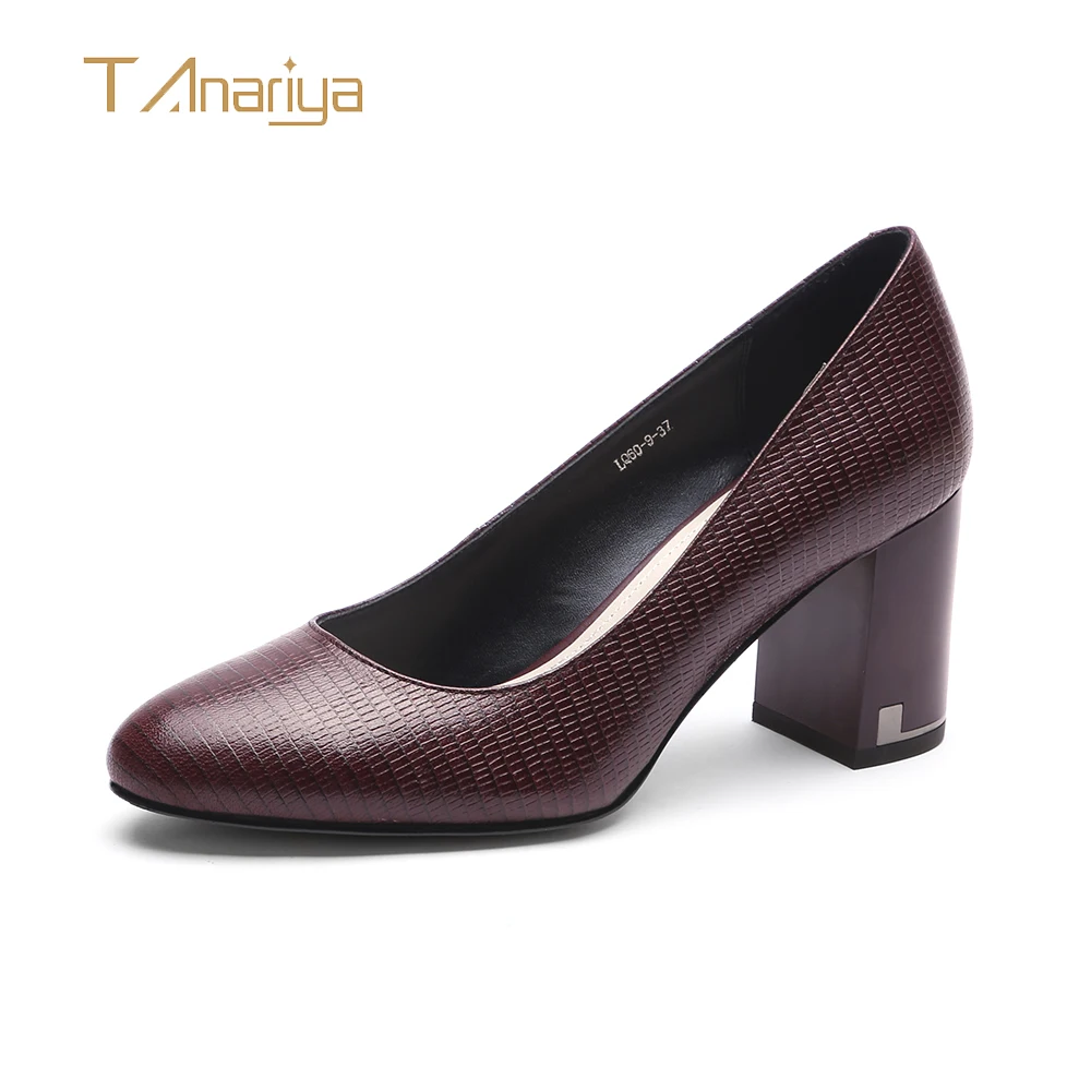Tanariya 2020 Spring And Autumn New Leather Wine Red Thick Heel High Heel Woman Ladies High Heels Women Shoes Woman Pumps
Tanariya 2020 Spring And Autumn New Leather Wine Red Thick Heel High Heel Woman Ladies High Heels Women Shoes Woman Pumps
