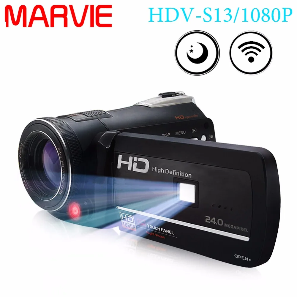 Marvie hdv-s13 1080 P Full HD видеокамера Wi-Fi цифровой видео DV Камера ИК ночного выстрел