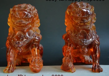 China Amber Hand-Carved Foo Fu Dog Guardion Lion Ball Lionet Animal Statue Pairs
China Amber Hand-Carved Foo Fu Dog Guardion Lion Ball Lionet Animal Statue Pairs