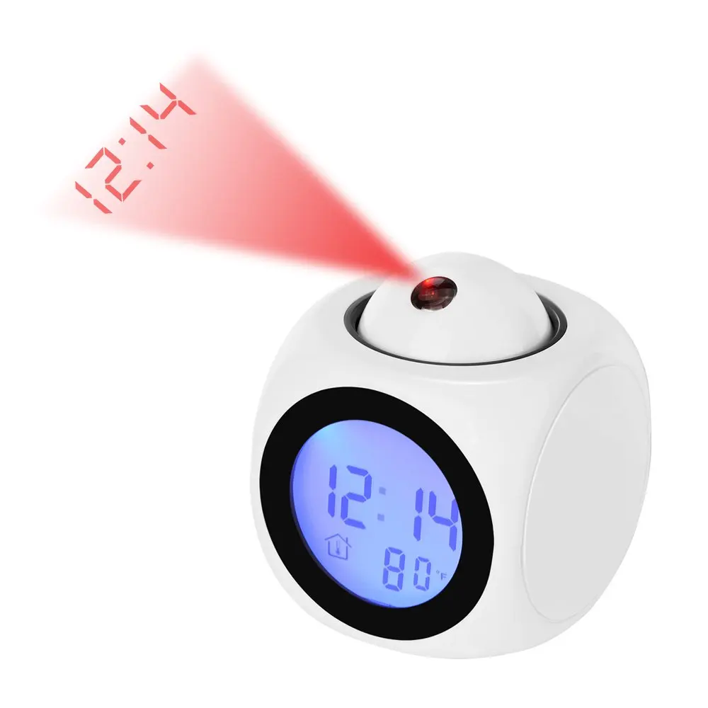 Multifunction Projection Alarm Clock Digital LCD Snooze Temperature Display Talking Table Clocks LED Backlight Bell Timer
Multifunction Projection Alarm Clock Digital LCD Snooze Temperature Display Talking Table Clocks LED Backlight Bell Timer