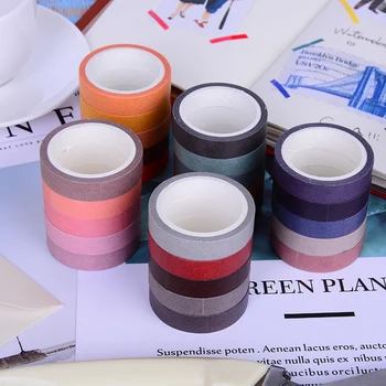 5Pcs/Set 10mm*5M Paper Tape DIY Scrapbook Masking Tape Washi Tape Stationery Office Supply Solid Color Adhesive Tape
5Pcs/Set 10mm*5M Paper Tape DIY Scrapbook Masking Tape Washi Tape Stationery Office Supply Solid Color Adhesive Tape