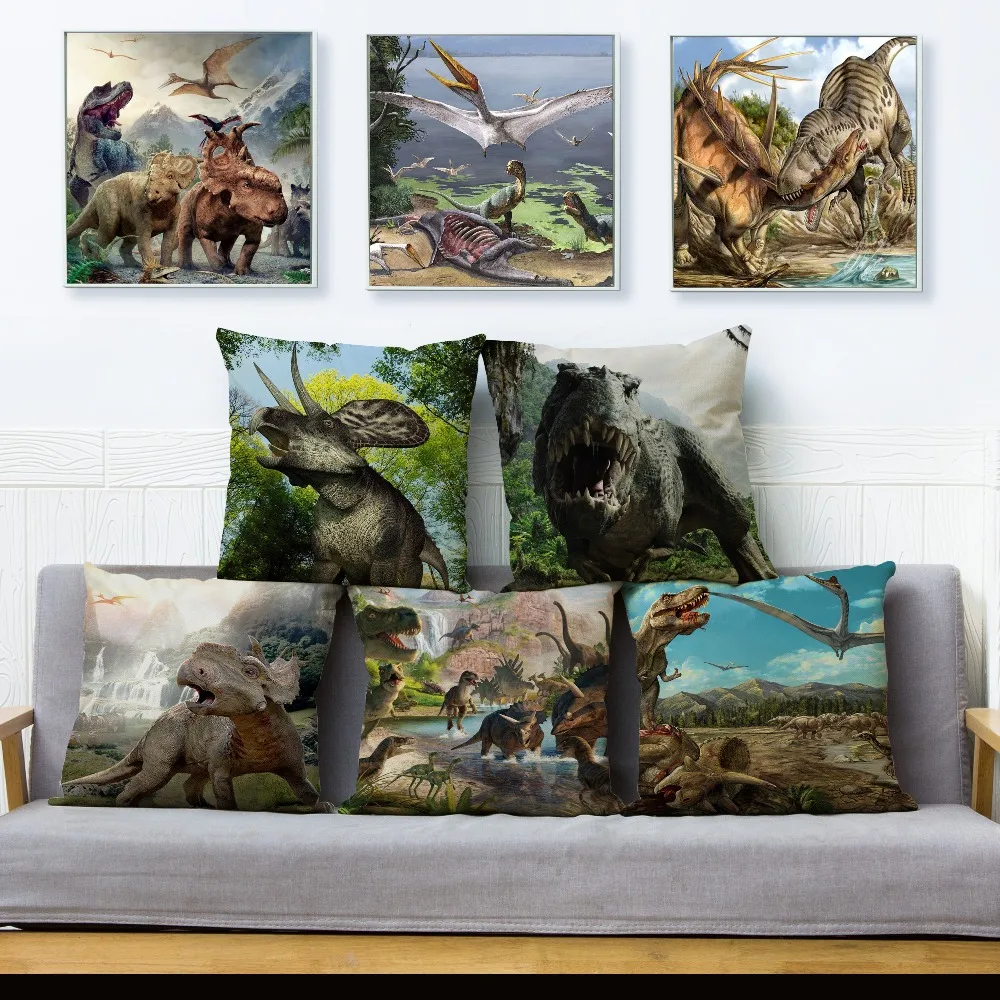 Cartoon Jurassic Animal Dinosaur Pattern Linen Cushion Cover 45*45cm Car Pillow Case Sofa Living Room Printed Pillowcases
Cartoon Jurassic Animal Dinosaur Pattern Linen Cushion Cover 45*45cm Car Pillow Case Sofa Living Room Printed Pillowcases