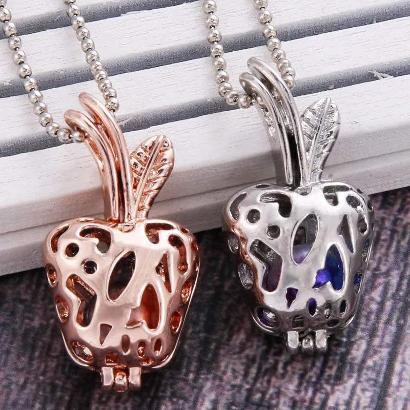 2 colors Apple shape Aroma Diffuser Necklace Perfume Essential Oil Diffuser Aromatherapy Pendant Necklace Pearl cage Pendant
2 colors Apple shape Aroma Diffuser Necklace Perfume Essential Oil Diffuser Aromatherapy Pendant Necklace Pearl cage Pendant