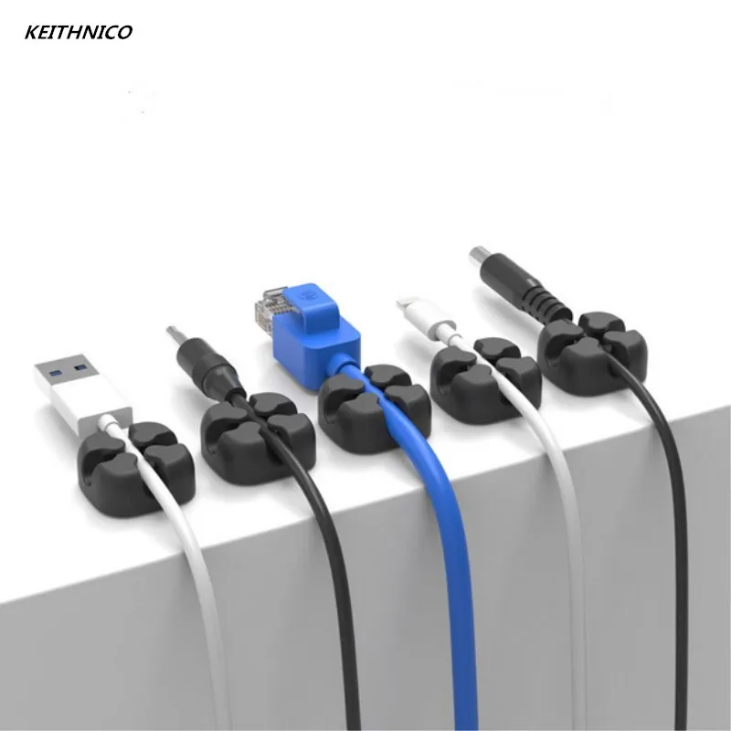 KEITHNICO 5Pcs Silicone Cable Winder Desktop Wire Organizer Earphone Cable Holder Clip Mouse Cord Protector Management
KEITHNICO 5Pcs Silicone Cable Winder Desktop Wire Organizer Earphone Cable Holder Clip Mouse Cord Protector Management