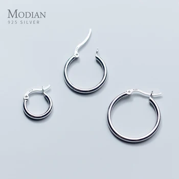 Modian Charm Simple Real 925 Sterling Silver Big Round Hoop Earrings For Women Fashion Classic Wedding Sterling Silver Jewelry
Modian Charm Simple Real 925 Sterling Silver Big Round Hoop Earrings For Women Fashion Classic Wedding Sterling Silver Jewelry