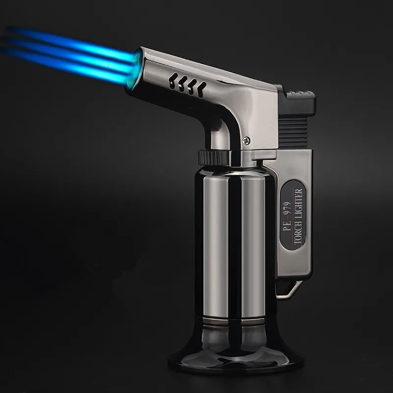 Outdoor BBQ Lighter Cigar Torch Turbo Lighter Jet Butane Gas Cigarette 1300 C Spray Gun Windproof Metal Pipe Lighter For Kitchen
Outdoor BBQ Lighter Cigar Torch Turbo Lighter Jet Butane Gas Cigarette 1300 C Spray Gun Windproof Metal Pipe Lighter For Kitchen