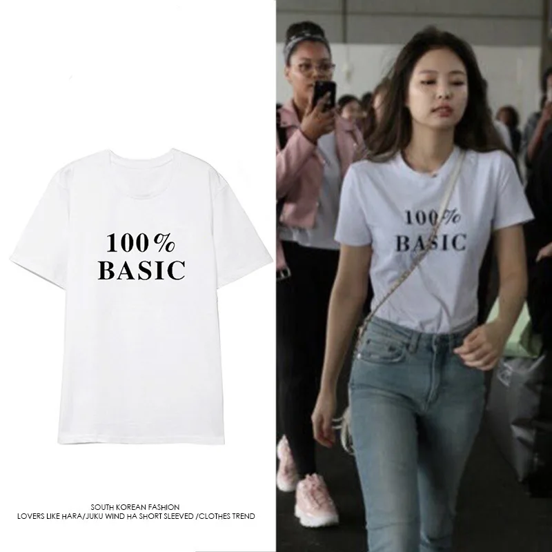 Kpop BlackPink cotton Harajuku Pink woman tshirt JENNIE casual short sleeve loose t-shirt female korean top streetwear tee shirt
Kpop BlackPink cotton Harajuku Pink woman tshirt JENNIE casual short sleeve loose t-shirt female korean top streetwear tee shirt