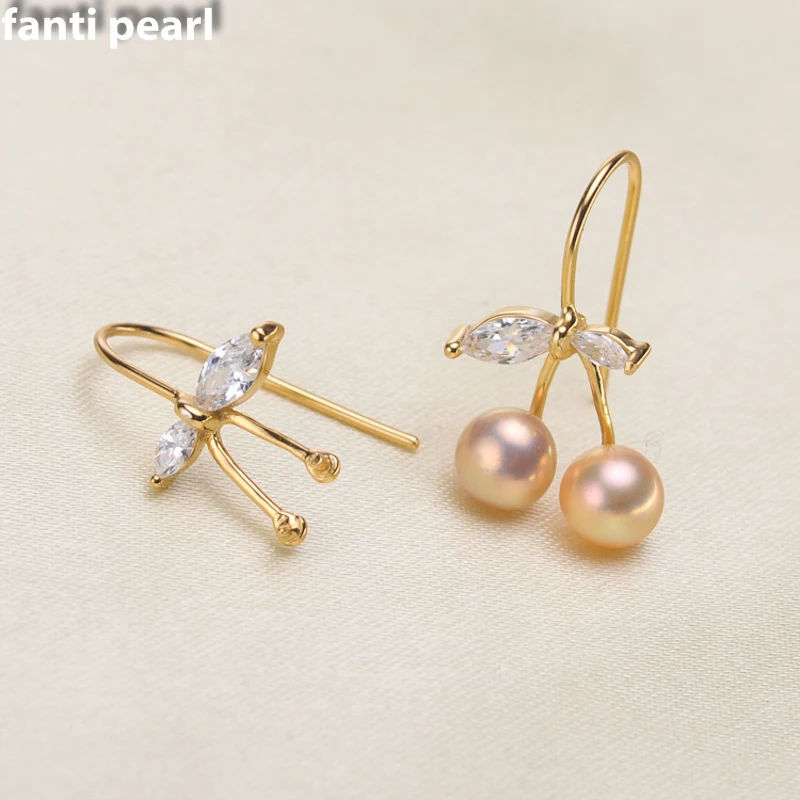 FANTI Real Natural freshwater pearl earring s925 sterling silver ear stud for women Natural pearl jewelry earring 7-9mm
FANTI Real Natural freshwater pearl earring s925 sterling silver ear stud for women Natural pearl jewelry earring 7-9mm