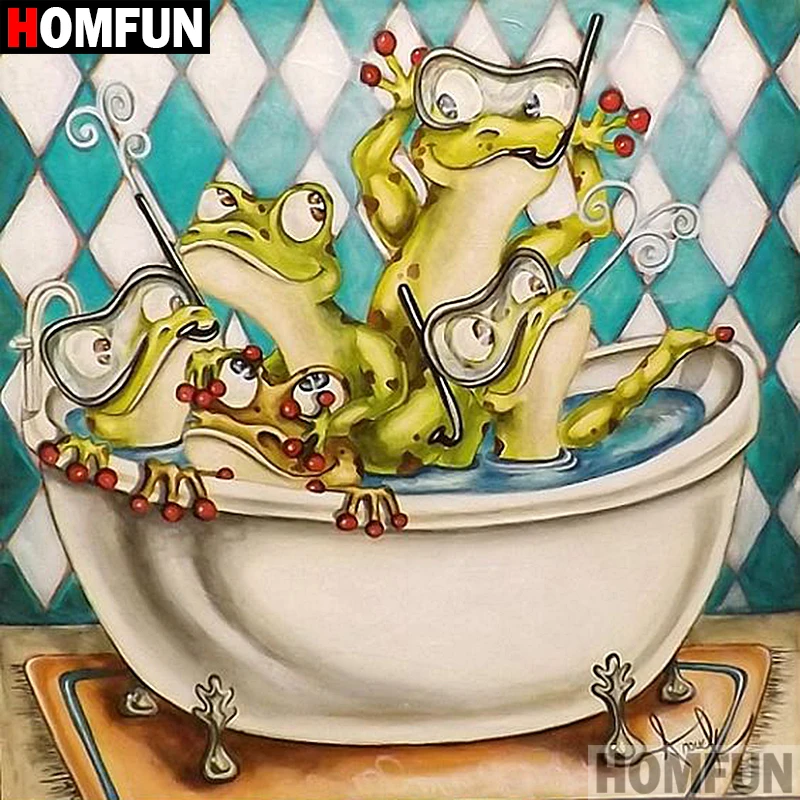 HOMFUN 5D DIY Diamond Painting Full Square/Round Drill "Bathtub frog" 3D Embroidery Cross Stitch gift Home Decor A00611
HOMFUN 5D DIY Diamond Painting Full Square/Round Drill "Bathtub frog" 3D Embroidery Cross Stitch gift Home Decor A00611