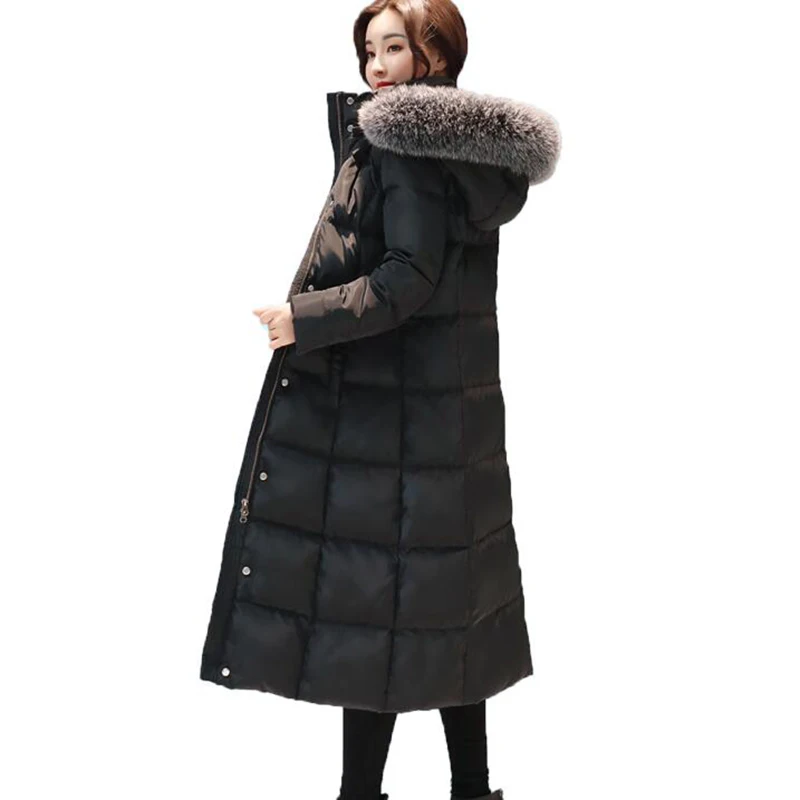2019 New Arrival Women Winter Coat Fur Collar White Duck Down Jackets Solid Hooded Long Outerwear Female Warm Down Coat
2019 New Arrival Women Winter Coat Fur Collar White Duck Down Jackets Solid Hooded Long Outerwear Female Warm Down Coat