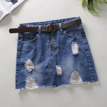 Fashion Blue Pencil Jeans Skirt Women Sexy Summer Ripped Holes Denim Skirts 2019 Spring Bodycon Mini Short Skirt For Girls
Fashion Blue Pencil Jeans Skirt Women Sexy Summer Ripped Holes Denim Skirts 2019 Spring Bodycon Mini Short Skirt For Girls