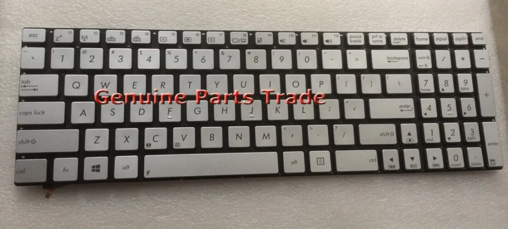 Genuine New US Silver Without Frame Blacklit keyboard For ASUS N550JK N550LF Q550 N56V N57 N750 N550 9Z.N8BBU.N01
Genuine New US Silver Without Frame Blacklit keyboard For ASUS N550JK N550LF Q550 N56V N57 N750 N550 9Z.N8BBU.N01