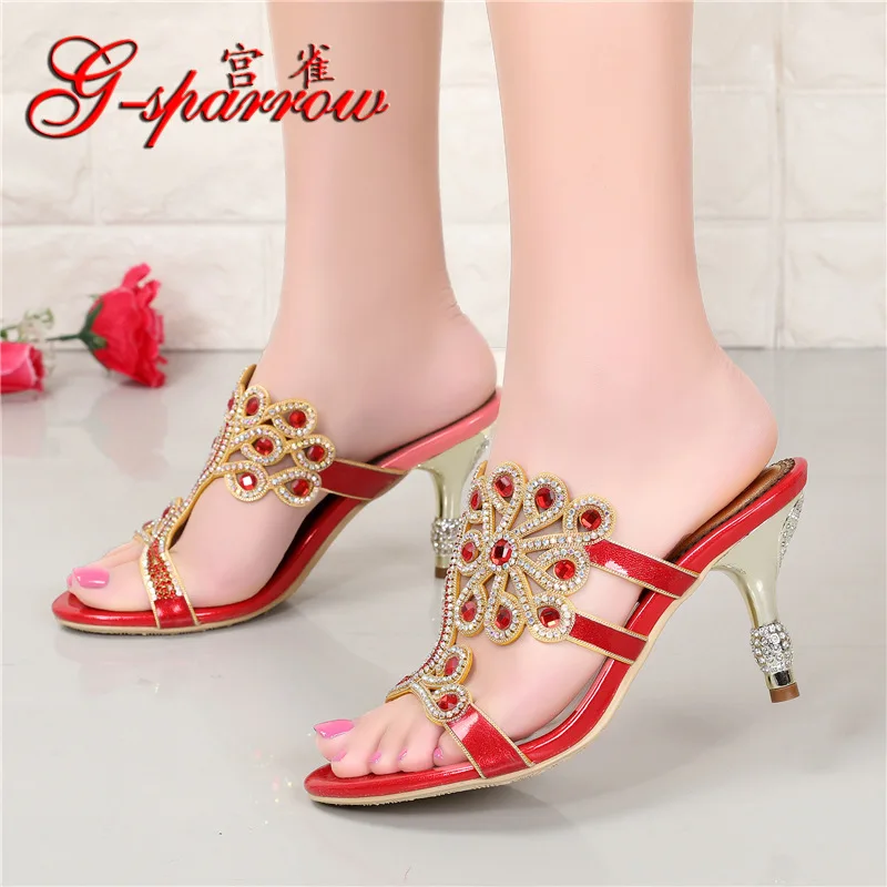 G-sparrow Summer Women Fashion High Heel Stiletto Slippers New Diamond Luxury Elegant Shoes Red Size 11
G-sparrow Summer Women Fashion High Heel Stiletto Slippers New Diamond Luxury Elegant Shoes Red Size 11