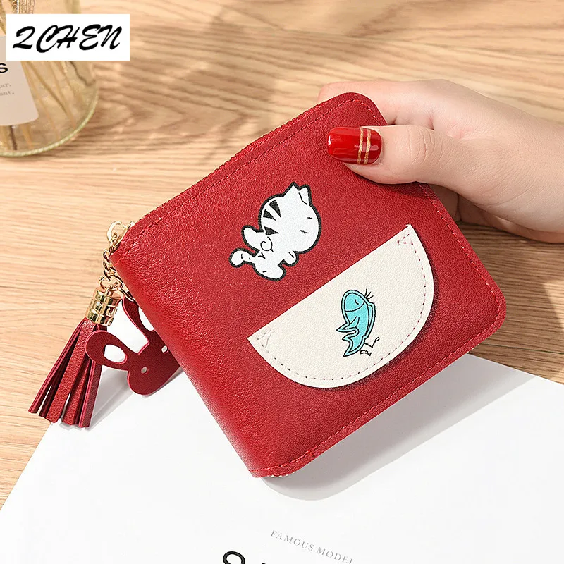Women Wallets Tassel Pendant With Zipper Coin Pocket Card Holder Brand Ladies Purses Female Wallet Cat fashion Cartoon 252
Women Wallets Tassel Pendant With Zipper Coin Pocket Card Holder Brand Ladies Purses Female Wallet Cat fashion Cartoon 252