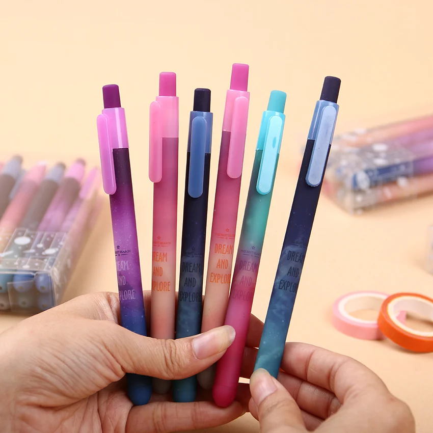 Kawaii Starry Sky Pattern Gel Pen For School Office Writing Stationery Signature Pen Kids Gift
Kawaii Starry Sky Pattern Gel Pen For School Office Writing Stationery Signature Pen Kids Gift