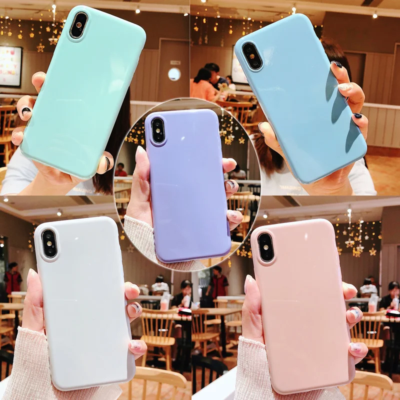 TPU Candy Color Silicone Glossy Case for iPhone 6 6S 7 8 Plus XS Case Pink Soft Back Cover for iPhone 7 7Plus X XR XS Max Case
TPU Candy Color Silicone Glossy Case for iPhone 6 6S 7 8 Plus XS Case Pink Soft Back Cover for iPhone 7 7Plus X XR XS Max Case