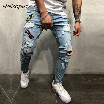 Helisopus Men's Streetwear Jeans Vintage Skinny Destroyed Ripped Jeans Broken Punk Denim Pants Men
Helisopus Men's Streetwear Jeans Vintage Skinny Destroyed Ripped Jeans Broken Punk Denim Pants Men