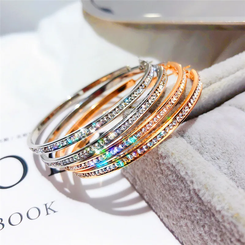 Luxury Female Big Round Circle Hoop Earrings Fashion Silver Gold Color Wedding Earrings Vintage Retro Double Earrings For Women
Luxury Female Big Round Circle Hoop Earrings Fashion Silver Gold Color Wedding Earrings Vintage Retro Double Earrings For Women