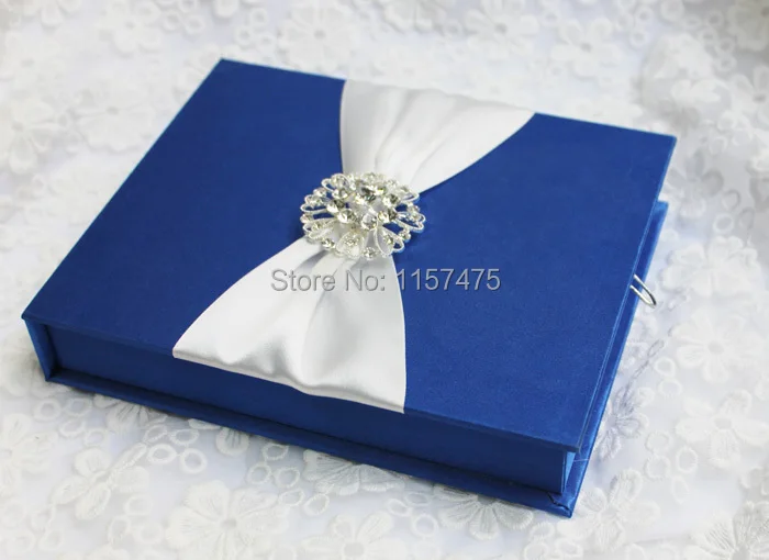 HI2015-03 Gorgerous Royal Blue Silk Box Wedding Invitation.JPG