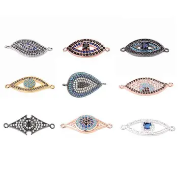 Fashion Micro Pave AAA Zircon Evil Eye Charm Connectors Designer Bracelets Necklace Connection Pendants DIY Fancy Jewelry Making
Fashion Micro Pave AAA Zircon Evil Eye Charm Connectors Designer Bracelets Necklace Connection Pendants DIY Fancy Jewelry Making