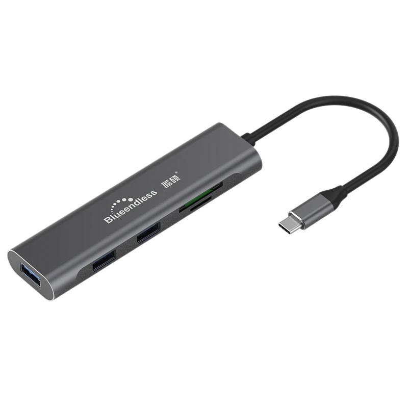 Blueendless Usb C Hub 5 in 1 Aluminum 5Gbps Type C Adapter With Sd/Tf Card Reader 3 Usb 3.0 Ports for Macbook Pro 13/15, Chrom
Blueendless Usb C Hub 5 in 1 Aluminum 5Gbps Type C Adapter With Sd/Tf Card Reader 3 Usb 3.0 Ports for Macbook Pro 13/15, Chrom