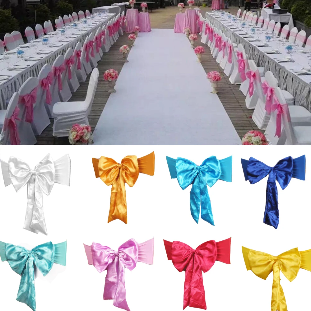 Finished Bow-knot With Elastic Chair Cover Band Back Elastic Butterfly Double Layer Satin Chair Back Flower Bow
Finished Bow-knot With Elastic Chair Cover Band Back Elastic Butterfly Double Layer Satin Chair Back Flower Bow