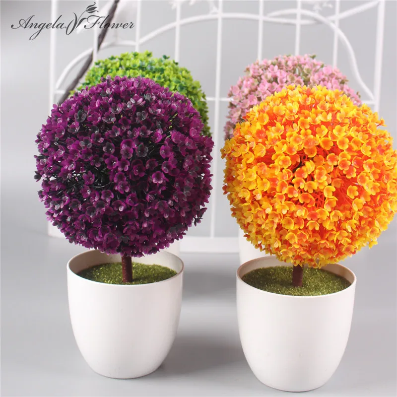 1 Set ball flower + vase artificial potted plants small bonsai plastic fake flower decoration for home wedding Christmas as gift
1 Set ball flower + vase artificial potted plants small bonsai plastic fake flower decoration for home wedding Christmas as gift