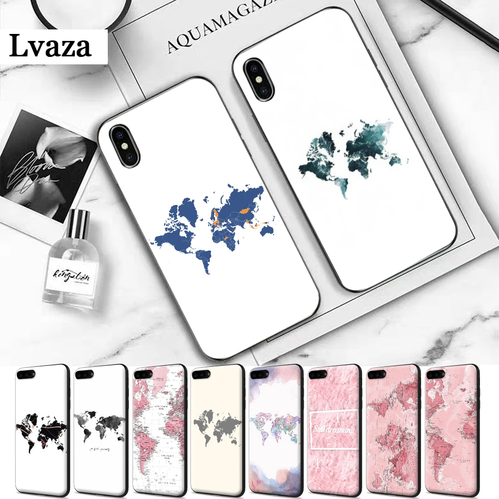 Lavaza Pink World Map Black Silicone Case for iPhone 5 5S 6 6S 7 8 Plus 11 Pro X XR XS Max
Lavaza Pink World Map Black Silicone Case for iPhone 5 5S 6 6S 7 8 Plus 11 Pro X XR XS Max