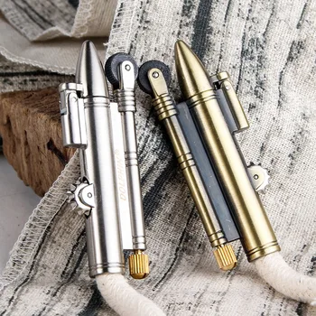 Creative Retro Bullet Flame Metal Lighter Torch Old Kerosene Lighters With Cotton Rope Novelty Gadget Military Addictive Gift
Creative Retro Bullet Flame Metal Lighter Torch Old Kerosene Lighters With Cotton Rope Novelty Gadget Military Addictive Gift