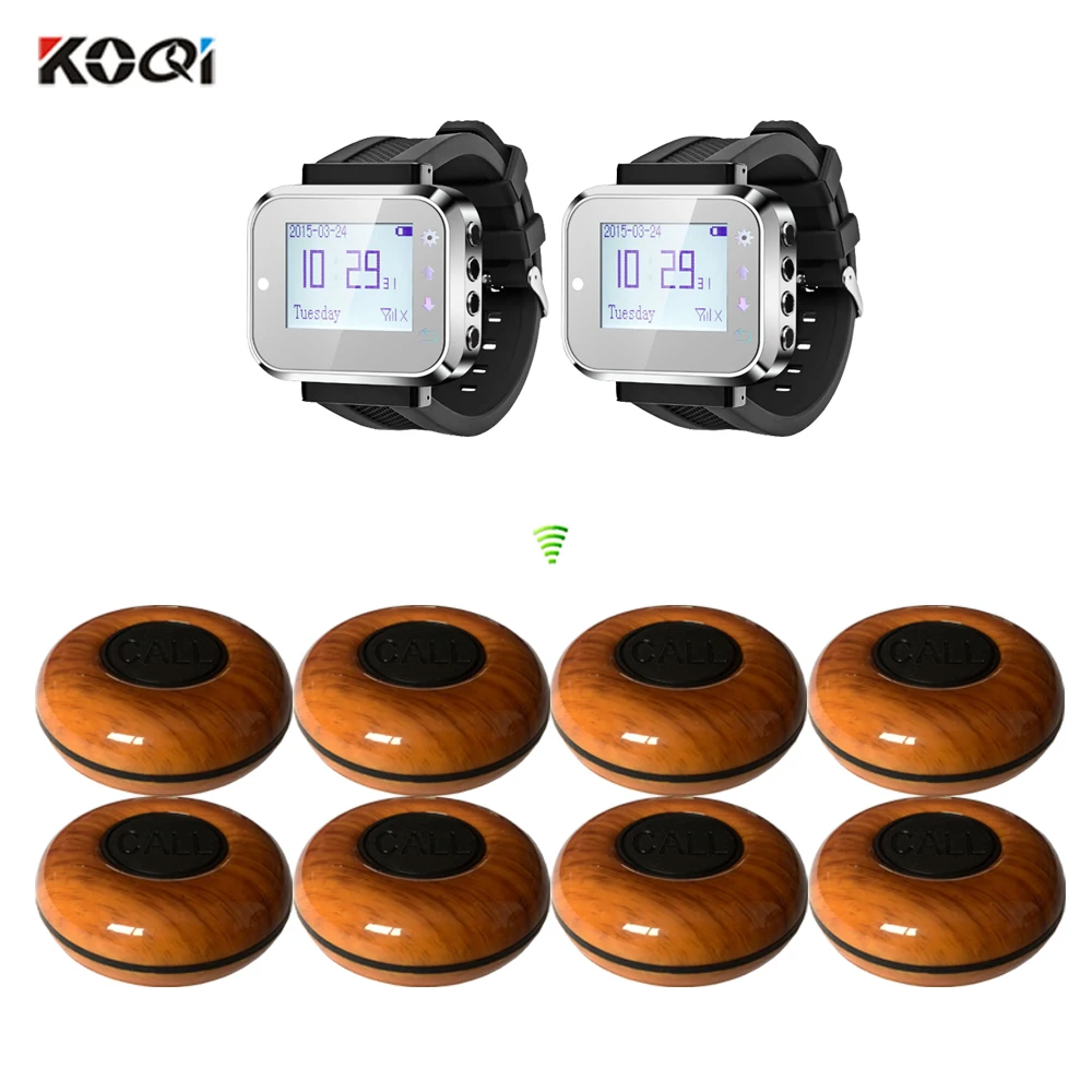 High-efficiency 433.92Mhz Restaurant Receiver Watch Transmitter Button Wireless Calling System (2 watch+ 8button)
High-efficiency 433.92Mhz Restaurant Receiver Watch Transmitter Button Wireless Calling System (2 watch+ 8button)