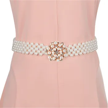 Woman Belts For Dress Leather Belts For Women Chain dresses Casual Solid Elastic Waist Female Wild rhinestone Pearl Belt T625
Woman Belts For Dress Leather Belts For Women Chain dresses Casual Solid Elastic Waist Female Wild rhinestone Pearl Belt T625