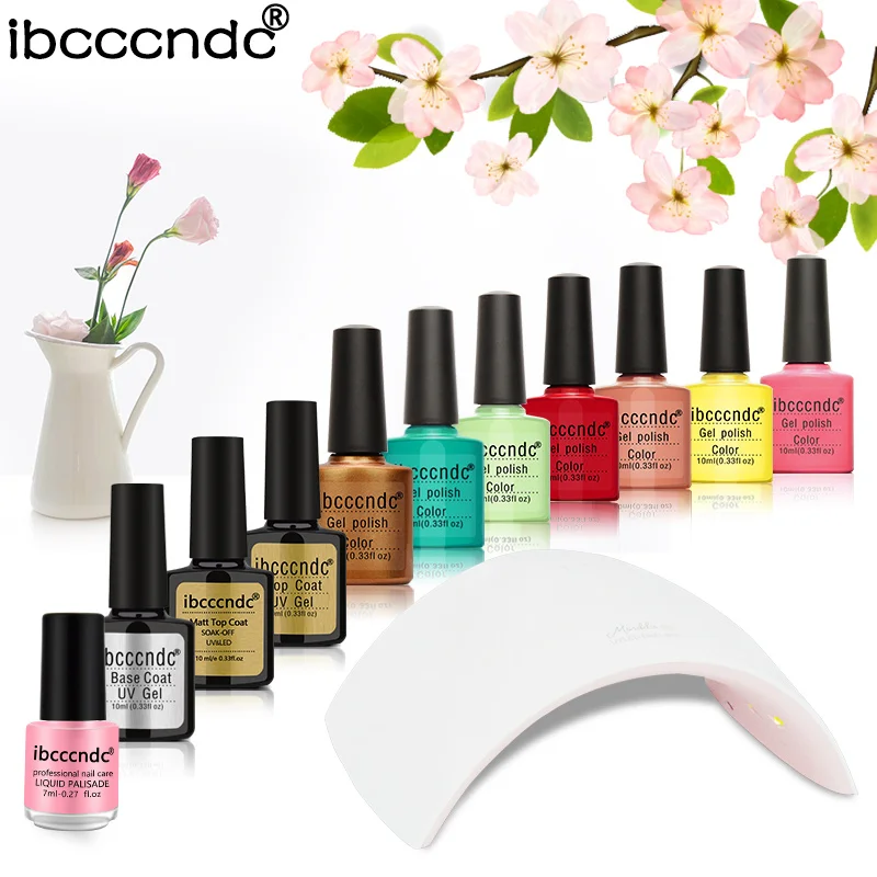 Fashion Nail Art Set 24W UV Lamp + 7 Color 10ml Nail Gel polish + Top and Base Coat + Matte Top Coat +Liquid Palisade Manicure
Fashion Nail Art Set 24W UV Lamp + 7 Color 10ml Nail Gel polish + Top and Base Coat + Matte Top Coat +Liquid Palisade Manicure
