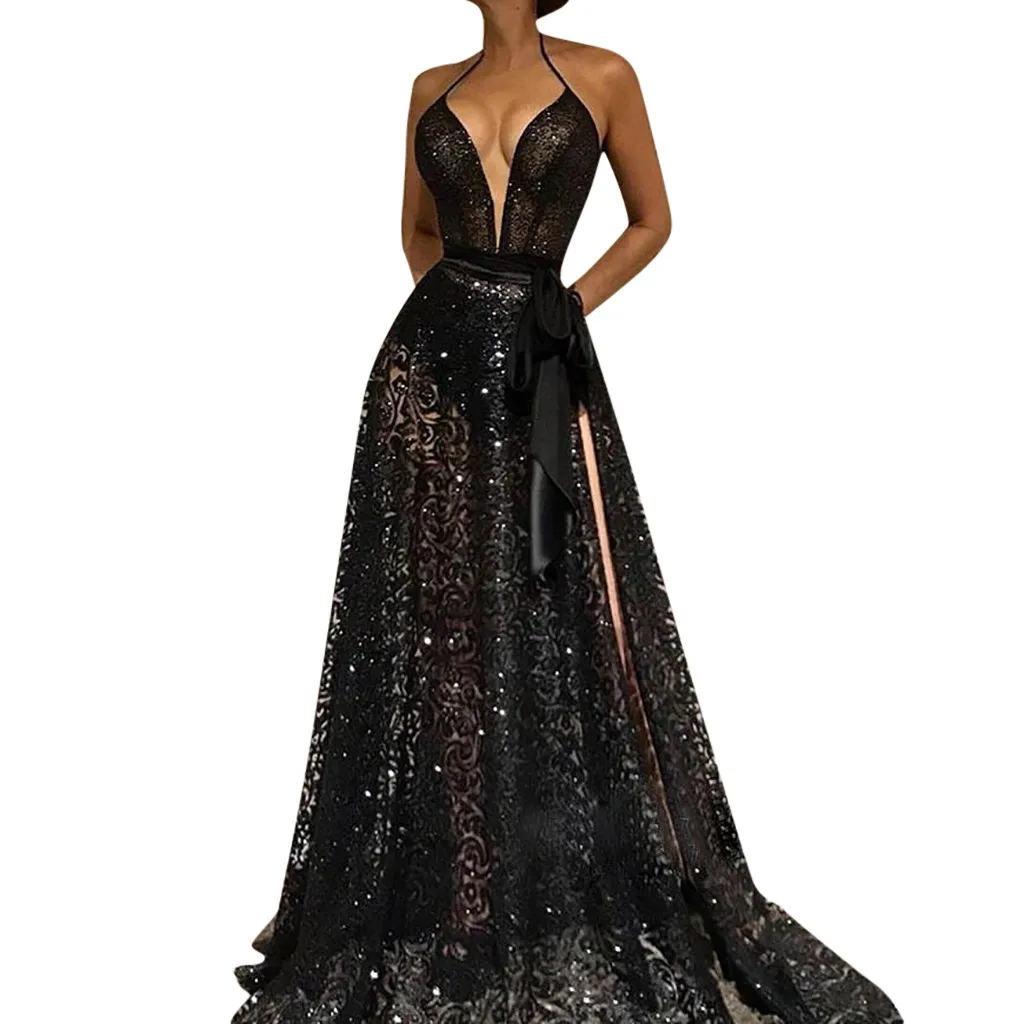 Black bodycon dress Women Sleeveless Deep V Sequin Slim Fitting Long dress for Cocktail Party formal sexy elegant dresses Z0513
Black bodycon dress Women Sleeveless Deep V Sequin Slim Fitting Long dress for Cocktail Party formal sexy elegant dresses Z0513