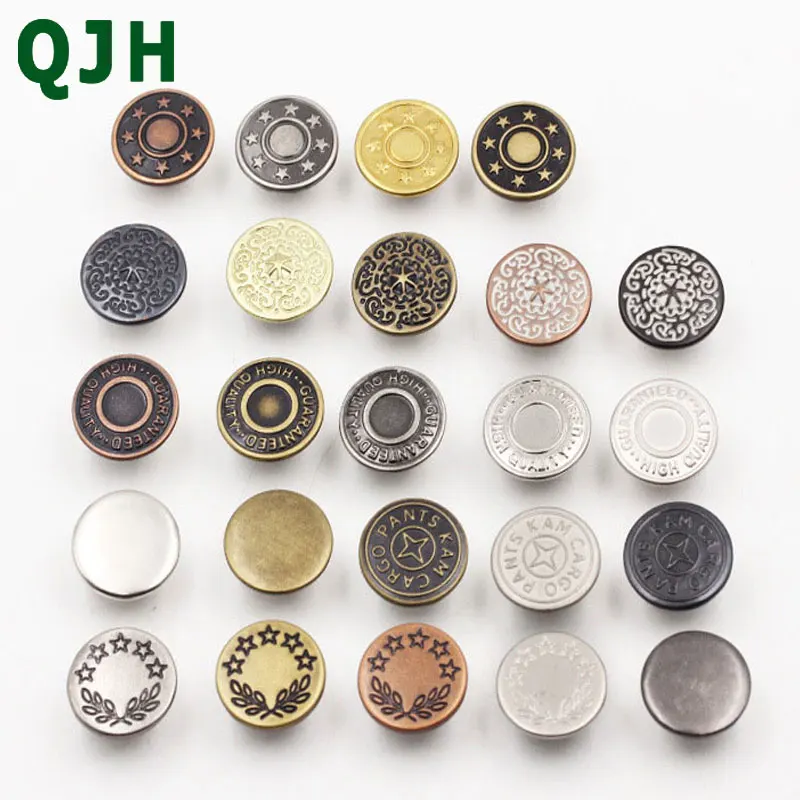 New high quality 1 piece / bag metal brass thread sewing button snap fastener DIY sewing jeans button
New high quality 1 piece / bag metal brass thread sewing button snap fastener DIY sewing jeans button