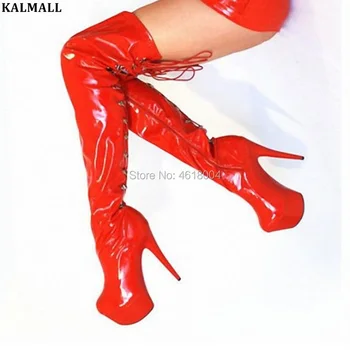 KALMALL Stage Dancer Shoes Pole Thigh High Boots Platform Lace up over the Knee Sexy Fetish Stiletto Heel Long Boots 15 cm Heels
KALMALL Stage Dancer Shoes Pole Thigh High Boots Platform Lace up over the Knee Sexy Fetish Stiletto Heel Long Boots 15 cm Heels