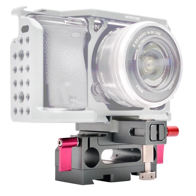 WARAXE 2631 Rig Base Plate with Arca Style Dovetail Clamp for Sony GH4 / GH5 /A7 / A6 Camera Cage, 15mm Rod Hole
WARAXE 2631 Rig Base Plate with Arca Style Dovetail Clamp for Sony GH4 / GH5 /A7 / A6 Camera Cage, 15mm Rod Hole