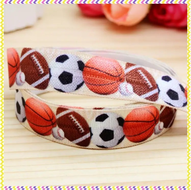DHK 5/8'' 5yards Fold Over Elastic FOE sport ball printed headband headwear hair band diy decoration OEM Wholesale C125
DHK 5/8'' 5yards Fold Over Elastic FOE sport ball printed headband headwear hair band diy decoration OEM Wholesale C125
