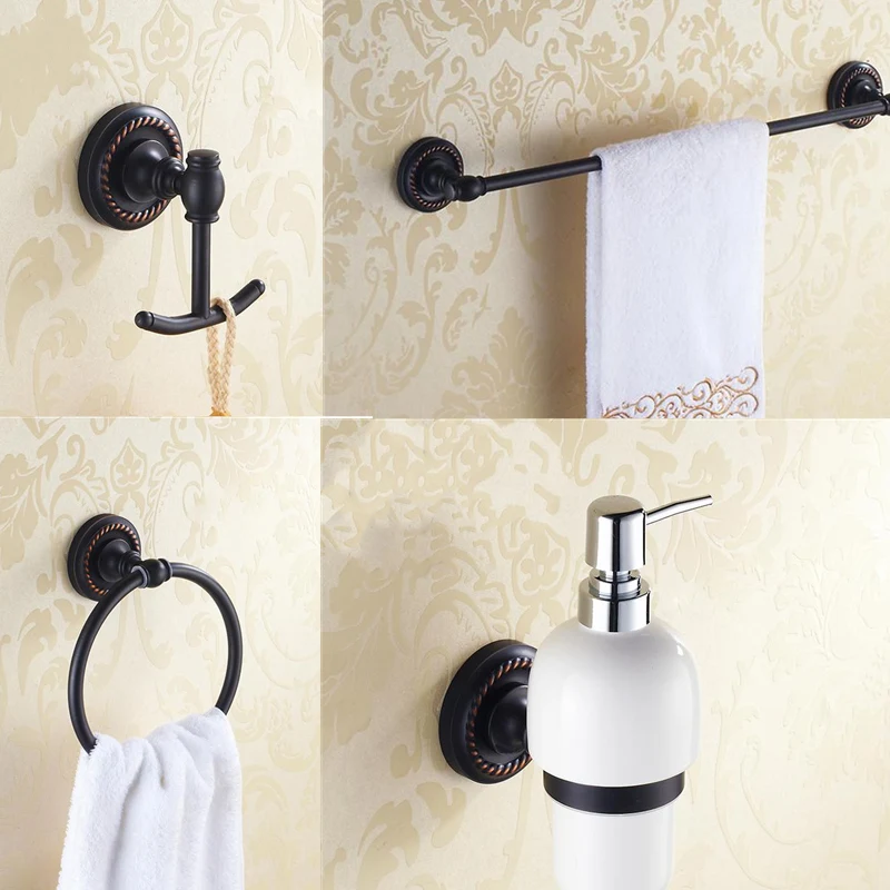 Brass Brushed towel ring Carved Folding Bathroom Accessories Hardware sets soap dispenser wall mount,oil rubbed bronze
Brass Brushed towel ring Carved Folding Bathroom Accessories Hardware sets soap dispenser wall mount,oil rubbed bronze