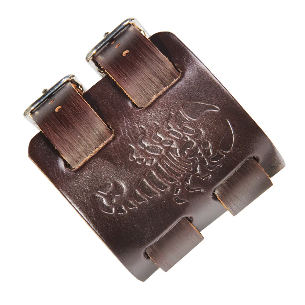 Scorpion Double Wide Genuine Leather Bracelets for Women Men Female Braid Rope Adjustable Bracelet Punk Pulseira Jewelry Party
Scorpion Double Wide Genuine Leather Bracelets for Women Men Female Braid Rope Adjustable Bracelet Punk Pulseira Jewelry Party