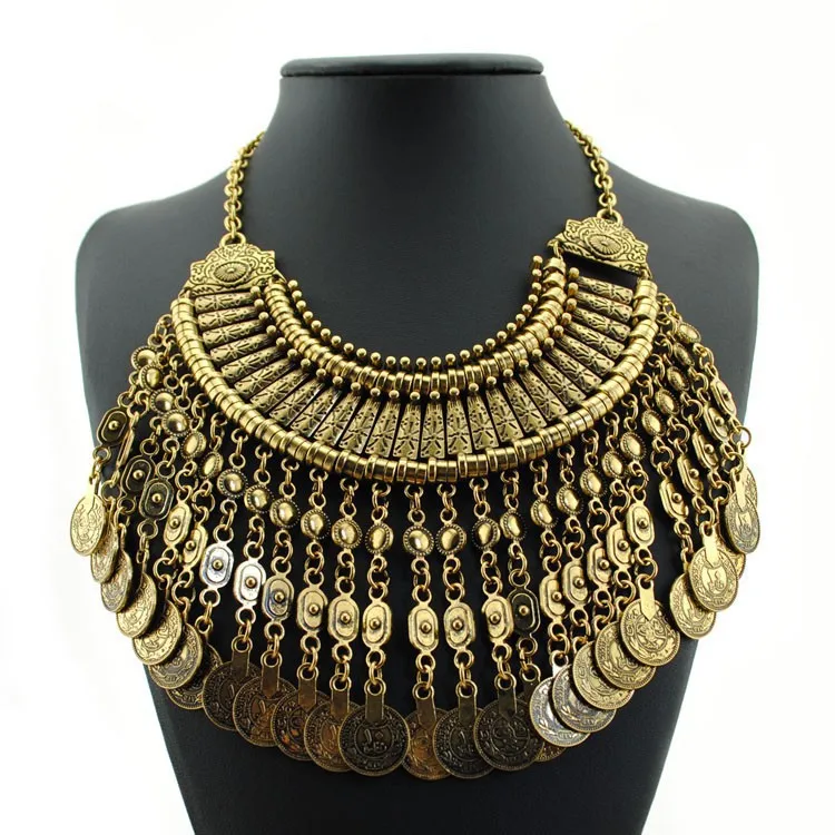 Boho Antique Coin Maxi Choker Necklace Women African Statement Long Tassel Vintage Big Necklaces Pendants Jewelry Gypsy Necklace
Boho Antique Coin Maxi Choker Necklace Women African Statement Long Tassel Vintage Big Necklaces Pendants Jewelry Gypsy Necklace