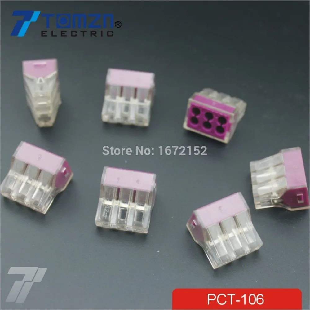 100PCS PCT-106 Push wire wiring connector For Junction box 6 pin conductor terminal block
100PCS PCT-106 Push wire wiring connector For Junction box 6 pin conductor terminal block