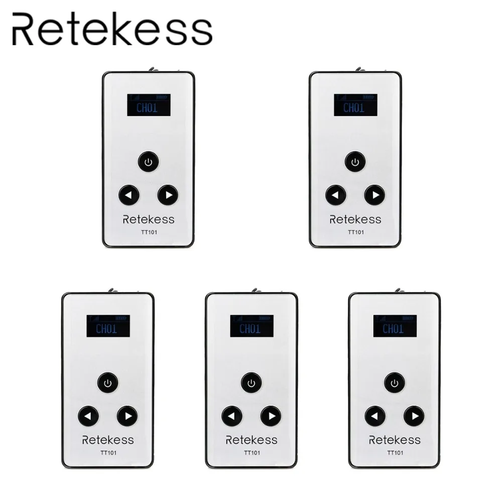 5pcs RETEKESS TT101 Audio Transmitter 99 Channel 195-230MHz Wireless Tour Guide System For Simultaneous Interpreting teaching
5pcs RETEKESS TT101 Audio Transmitter 99 Channel 195-230MHz Wireless Tour Guide System For Simultaneous Interpreting teaching
