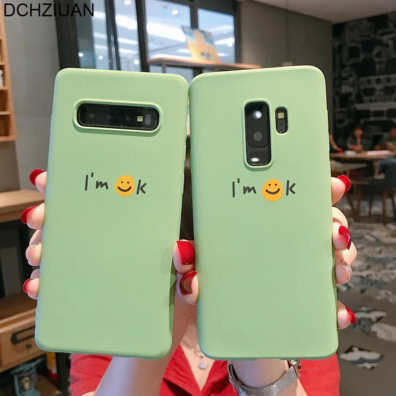 DCHZIUAN Case For Samsung Galaxy S10 Plus S8 S9 Plus NOTE 8 9 Simple Cute Letter Emoji Phone Case Soft Matcha Green Back Cover
DCHZIUAN Case For Samsung Galaxy S10 Plus S8 S9 Plus NOTE 8 9 Simple Cute Letter Emoji Phone Case Soft Matcha Green Back Cover