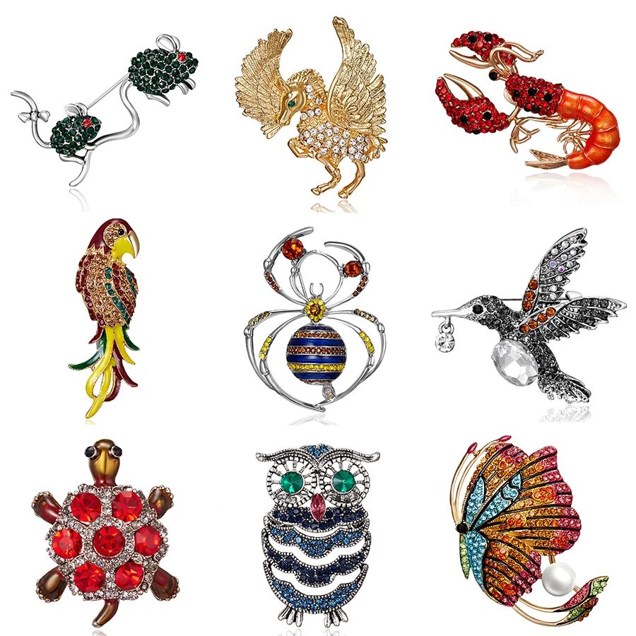 Rhinestone Painting Oil Animal Brooch Parrot Butterfly Mouse Spider Owl Animal Enamel Brooch Pin Women Kid Clothes Scarf Jewelry
Rhinestone Painting Oil Animal Brooch Parrot Butterfly Mouse Spider Owl Animal Enamel Brooch Pin Women Kid Clothes Scarf Jewelry