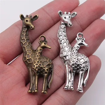 WYSIWYG 6pcs Charms Giraffe Deer 54x22mm Antique Making Pendant Vintage Tibetan Silver Color DIY Handmade Jewelry
WYSIWYG 6pcs Charms Giraffe Deer 54x22mm Antique Making Pendant Vintage Tibetan Silver Color DIY Handmade Jewelry