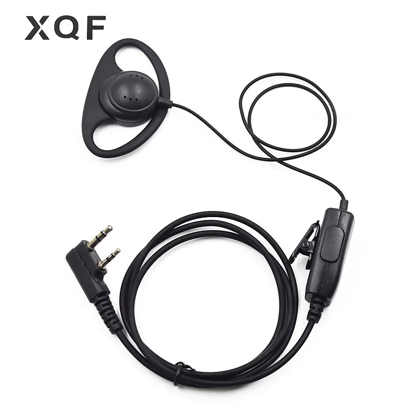 D Ring гарнитура с крючком FBI функция PTT Mic для рации Kenwood Baofeng разъемом типа мама папа