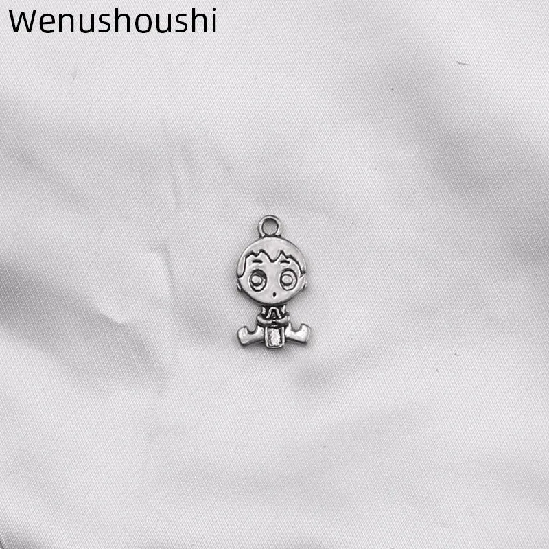 5 per pack Tibetan Silver Babys Birth Certificate Double Sided Charm
