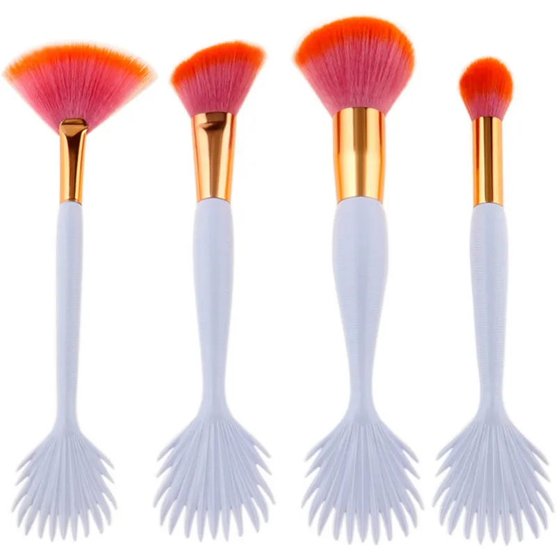 4Pcs Mermaid Makeup Brushes Set Professional Concealer Blush Foundation Brush Cleaner Cosmetics Beauty Fish Tail Make Up Brushes
4Pcs Mermaid Makeup Brushes Set Professional Concealer Blush Foundation Brush Cleaner Cosmetics Beauty Fish Tail Make Up Brushes