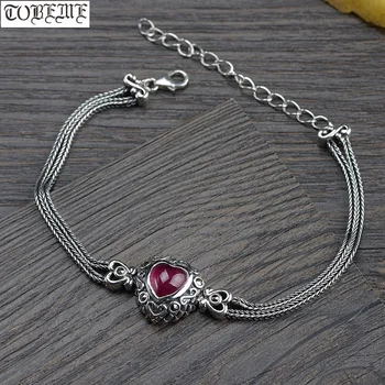 Handmade 100% 925 Silver Women Bracelet Vintage Sterling Love-Heart Bracelet Female Bracelet
Handmade 100% 925 Silver Women Bracelet Vintage Sterling Love-Heart Bracelet Female Bracelet